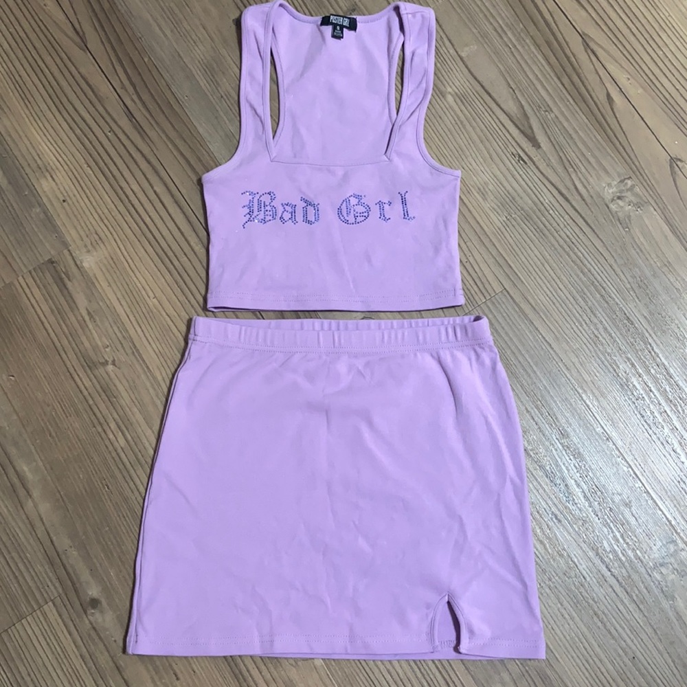 Poster girl skirt set